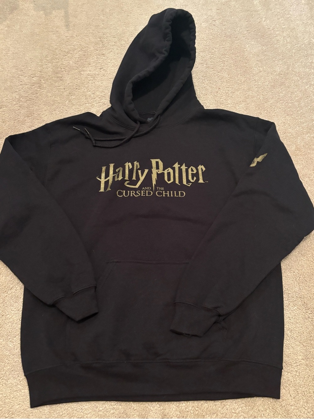 Harry Potter Cursed Child Adult Medium Lyric Theater New York Black Hoodie